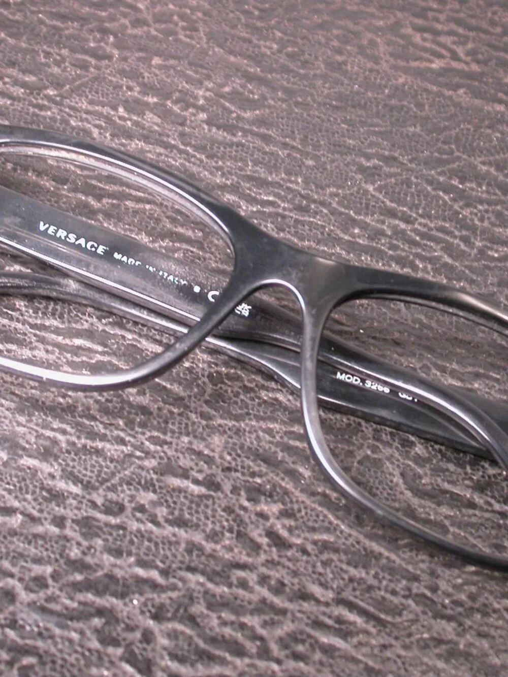 Authentic Versace Black and Gold Logos Frames Eyeglasses Made in Italy